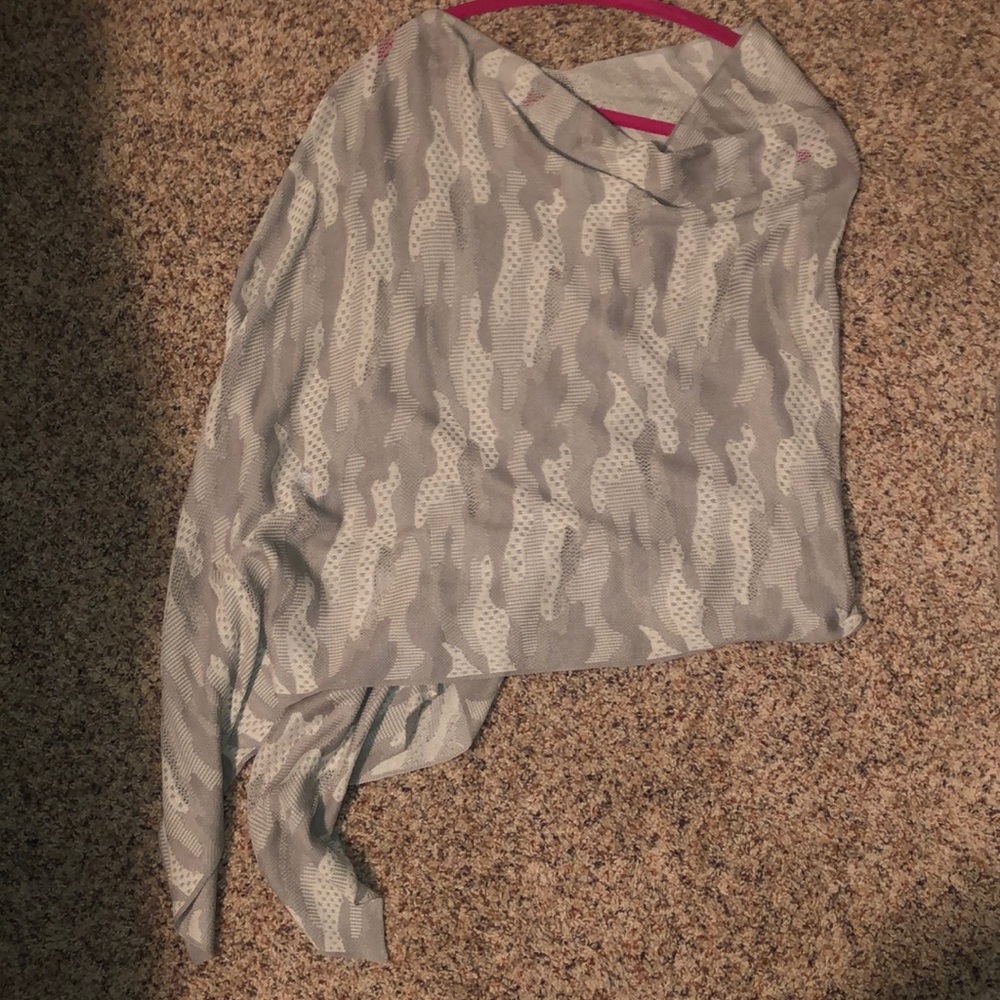 A tan and cream light weight poncho